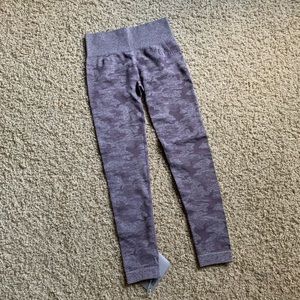 Gymshark Camo Seamless Leggings Lavender Grey S